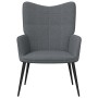 Sillón de relax con taburete tela gris oscuro de vidaXL, Sillones - Ref: Foro24-327953, Precio: 124,05 €, Descuento: %