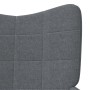Sillón de relax con taburete tela gris oscuro de vidaXL, Sillones - Ref: Foro24-327953, Precio: 124,05 €, Descuento: %