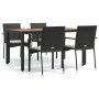 Set de muebles jardín 5 pzas con cojines ratán sintético negro en Conjuntos de jardín | Comprar online en Foru.es