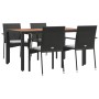 Set de muebles jardín 5 pzas con cojines ratán sintético negro en Conjuntos de jardín | Comprar online en Foru.es