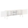 Mueble para TV de madera maciza de mango blanco 115x30x46 cm de vidaXL, Muebles TV - Ref: Foro24-323580, Precio: 106,64 €, De...