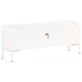 Mueble para TV de madera maciza de mango blanco 115x30x46 cm de vidaXL, Muebles TV - Ref: Foro24-323580, Precio: 106,64 €, De...