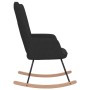 Silla mecedora de tela negra de vidaXL, Mecedoras - Ref: Foro24-328013, Precio: 122,94 €, Descuento: %