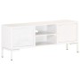 Mueble para TV de madera maciza de mango blanco 115x30x46 cm de vidaXL, Muebles TV - Ref: Foro24-323580, Precio: 106,64 €, De...