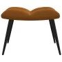 Silla de relajación con reposapiés terciopelo marrón de vidaXL, Sillones - Ref: Foro24-328092, Precio: 146,12 €, Descuento: %