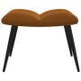 Silla de relajación con reposapiés terciopelo marrón de vidaXL, Sillones - Ref: Foro24-328092, Precio: 111,73 €, Descuento: %