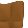 Silla de relajación con reposapiés terciopelo marrón de vidaXL, Sillones - Ref: Foro24-328092, Precio: 146,12 €, Descuento: %