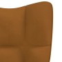 Silla de relajación con reposapiés terciopelo marrón de vidaXL, Sillones - Ref: Foro24-328092, Precio: 111,73 €, Descuento: %