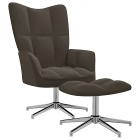 Entspannungsstuhl mit dunkelgrauem Samthocker von vidaXL, Sessel - Ref: Foro24-328129, Preis: 152,08 €, Rabatt: %