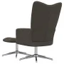 Silla de relajación con taburete terciopelo gris oscuro de vidaXL, Sillones - Ref: Foro24-328129, Precio: 152,08 €, Descuento: %