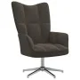 Silla de relajación con taburete terciopelo gris oscuro de vidaXL, Sillones - Ref: Foro24-328129, Precio: 152,08 €, Descuento: %