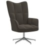 Silla de relajación con taburete terciopelo gris oscuro de vidaXL, Sillones - Ref: Foro24-328129, Precio: 152,74 €, Descuento: %
