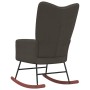 Silla mecedora de terciopelo gris oscuro de vidaXL, Mecedoras - Ref: Foro24-328140, Precio: 119,94 €, Descuento: %