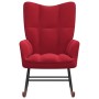 Silla mecedora de terciopelo rojo vino tinto de vidaXL, Mecedoras - Ref: Foro24-328144, Precio: 119,15 €, Descuento: %