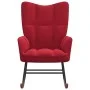 Silla mecedora de terciopelo rojo vino tinto by vidaXL, Rocking chairs - Ref: Foro24-328144, Price: 117,82 €, Discount: %