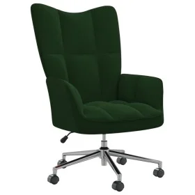 Silla de relajación de terciopelo verde oscuro de vidaXL, Sillones - Ref: Foro24-328163, Precio: 128,99 €, Descuento: %