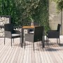 Set de muebles jardín 5 pzas con cojines ratán sintético negro en Conjuntos de jardín | Comprar online en Foru.es
