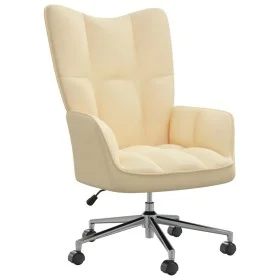 Cremeweißer Samt-Entspannungssessel von vidaXL, Sessel - Ref: Foro24-328170, Preis: 146,36 €, Rabatt: %