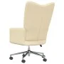 Silla de relajación de terciopelo blanco crema de vidaXL, Sillones - Ref: Foro24-328170, Precio: 146,36 €, Descuento: %