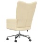 Silla de relajación de terciopelo blanco crema de vidaXL, Sillones - Ref: Foro24-328170, Precio: 145,21 €, Descuento: %