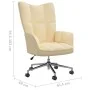 Silla de relajación de terciopelo blanco crema de vidaXL, Sillones - Ref: Foro24-328170, Precio: 146,36 €, Descuento: %