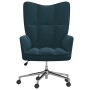 Sillón de relax de terciopelo azul de vidaXL, Sillones - Ref: Foro24-328171, Precio: 125,78 €, Descuento: %