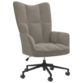 Light Gray Velvet Relaxation Chair by vidaXL, Armchairs - Ref: Foro24-328172, Price: 120,75 €, Discount: %