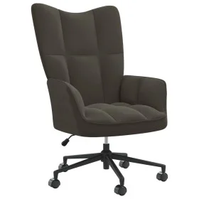 Sillón de relax de terciopelo gris oscuro de vidaXL, Sillones - Ref: Foro24-328173, Precio: 132,33 €, Descuento: %