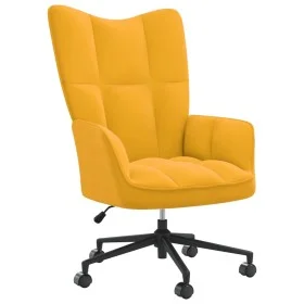 Silla de relajación de terciopelo amarillo mostaza de vidaXL, Sillones - Ref: Foro24-328179, Precio: 135,80 €, Descuento: %