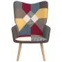 Silla de relajación de tela patchwork de vidaXL, Sillones - Ref: Foro24-328183, Precio: 112,58 €, Descuento: %