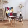 Silla de relajación con reposapiés tela patchwork de vidaXL, Sillones - Ref: Foro24-328184, Precio: 127,04 €, Descuento: %