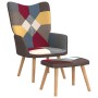 Silla de relajación con reposapiés tela patchwork de vidaXL, Sillones - Ref: Foro24-328184, Precio: 130,41 €, Descuento: %