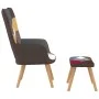 Silla de relajación con reposapiés tela patchwork de vidaXL, Sillones - Ref: Foro24-328184, Precio: 127,04 €, Descuento: %