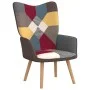 Silla de relajación con reposapiés tela patchwork de vidaXL, Sillones - Ref: Foro24-328184, Precio: 127,04 €, Descuento: %