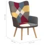 Silla de relajación con reposapiés tela patchwork de vidaXL, Sillones - Ref: Foro24-328184, Precio: 127,04 €, Descuento: %