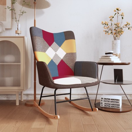 Silla mecedora de tela Patchwork de vidaXL, Mecedoras - Ref: Foro24-328191, Precio: 97,48 €, Descuento: %