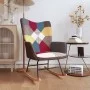 Silla mecedora de tela Patchwork de vidaXL, Mecedoras - Ref: Foro24-328191, Precio: 113,29 €, Descuento: %