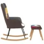 Silla mecedora con reposapiés tela patchwork de vidaXL, Mecedoras - Ref: Foro24-328192, Precio: 124,12 €, Descuento: %
