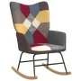 Silla mecedora con reposapiés tela patchwork de vidaXL, Mecedoras - Ref: Foro24-328192, Precio: 124,12 €, Descuento: %