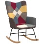 Silla mecedora con reposapiés tela patchwork de vidaXL, Mecedoras - Ref: Foro24-328192, Precio: 128,04 €, Descuento: %