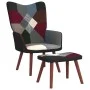 Silla de relajación con reposapiés tela patchwork de vidaXL, Sillones - Ref: Foro24-328196, Precio: 143,76 €, Descuento: %