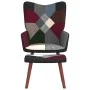 Silla de relajación con reposapiés tela patchwork de vidaXL, Sillones - Ref: Foro24-328196, Precio: 143,76 €, Descuento: %