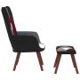 Silla de relajación con reposapiés tela patchwork de vidaXL, Sillones - Ref: Foro24-328196, Precio: 125,62 €, Descuento: %