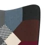 Silla de relajación con reposapiés tela patchwork de vidaXL, Sillones - Ref: Foro24-328196, Precio: 143,76 €, Descuento: %