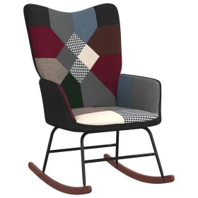 Schaukelstuhl aus Patchwork-Stoff von vidaXL, Schaukelstühle - Ref: Foro24-328203, Preis: 101,20 €, Rabatt: %