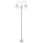 Farola de jardín con 2 luces aluminio blanca E27 220 cm de vidaXL, Iluminación de exterior - Ref: Foro24-44208, Precio: 129,9...