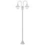 Farola de jardín con 2 luces aluminio blanca E27 220 cm de vidaXL, Iluminación de exterior - Ref: Foro24-44208, Precio: 127,4...