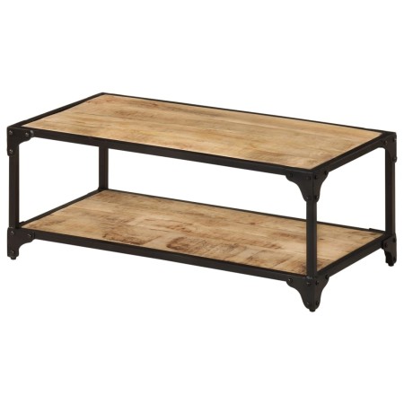 Mesa de centro de madera maciza de mango rugosa 90x45x35 cm de vidaXL, Mesas de centro - Ref: Foro24-328265, Precio: 119,25 €...