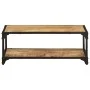 Mesa de centro de madera maciza de mango rugosa 90x45x35 cm de vidaXL, Mesas de centro - Ref: Foro24-328265, Precio: 120,61 €...