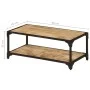 Mesa de centro de madera maciza de mango rugosa 90x45x35 cm de vidaXL, Mesas de centro - Ref: Foro24-328265, Precio: 120,61 €...